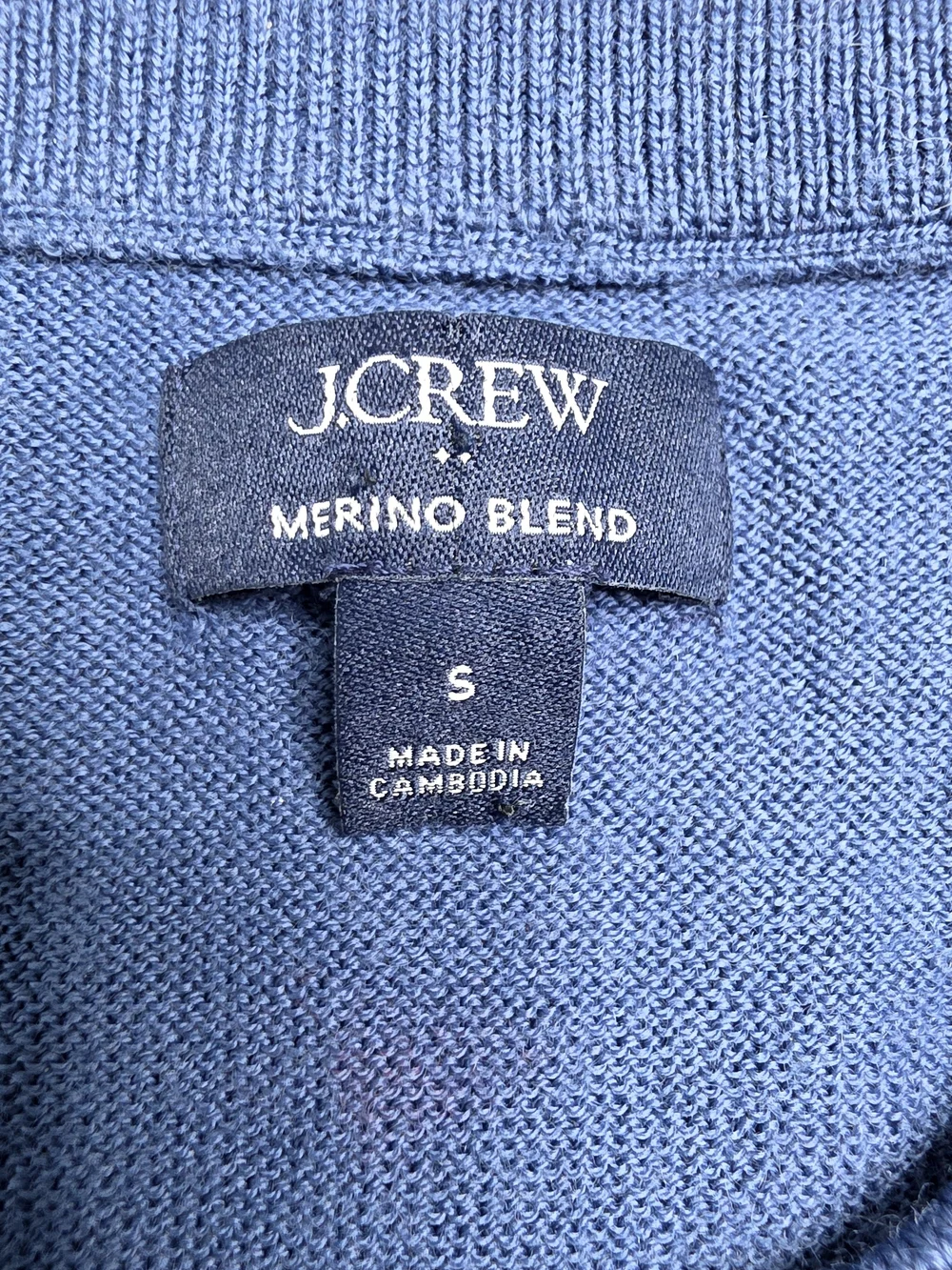 J.Crew Men's Merino Blend Crewneck Merino Blend Wool Sweater in Dusty Blue Small